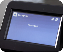 MedaCube screen and it says please wait on screen.